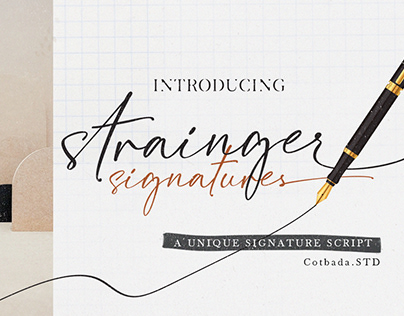 Strainger Signatures Font