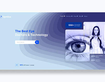 Eye care website Landing page (Hero section)