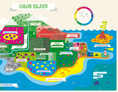 Color Island. Infografía escalas de color/ Infographic 