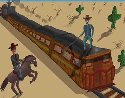 Train - western (illustration)