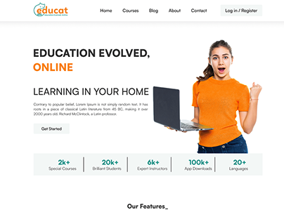 Educat - Digital Education Website Landing Page