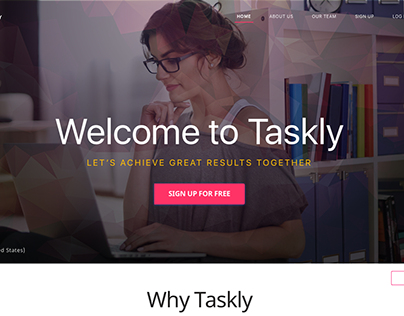 Taskly Landing Page