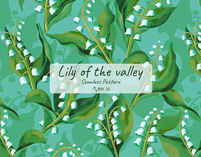 Lily of the valley (seamless pattern)