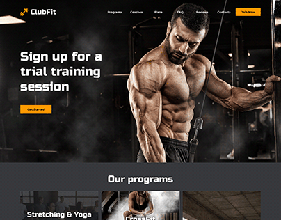 Landing page for GYM