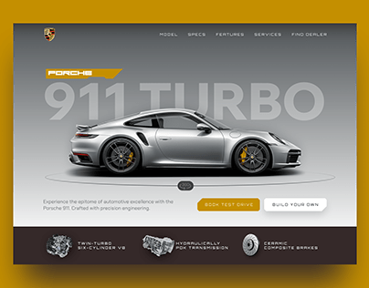 Porche 911 Turbo Landing Page Concept