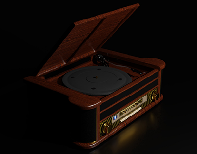 gramophone render 3D