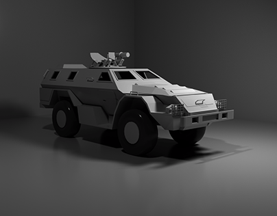 3D model and texture of a BPM-97 Vystrel army vehicle