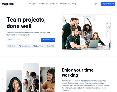 Collaboration Tool Landing page design