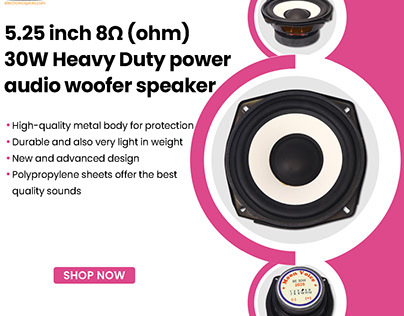 3.5 inch 4Ω (ohm) 30W Heavy duty heavy power audio