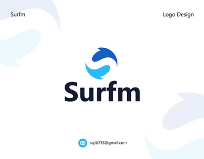 Surfm Crypto Blockchain - S Logo Brand Identity Design
