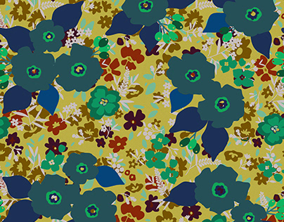 Textural floral pattern design