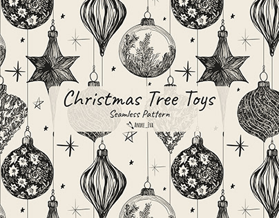 Christmas Tree Toys (seamless pattern)