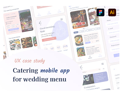 UX research case study wedding catering menu mobile app