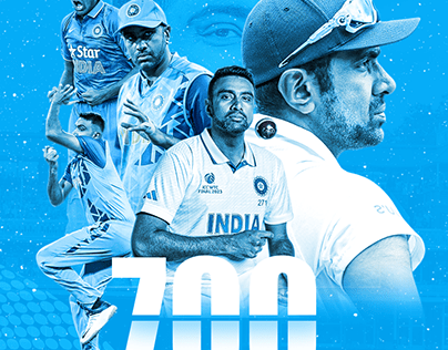 Ravichandran Ashwin 700 Wicket Poster Design | Cricket