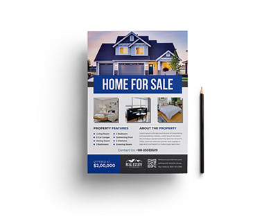 Real estate property sale flyer design
