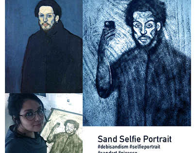 Sand Selfie Portraits