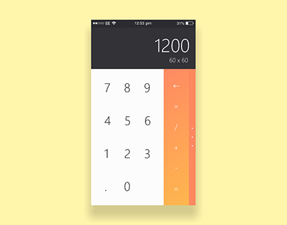 iOS Calculator App Redesign