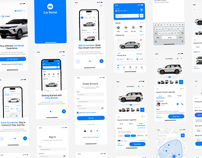 Car Rental App UI Design | Car Rent App Figma UI Design