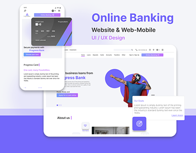 Progress Bank | Website & Web Mobile Design