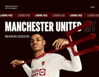 Manchester United kit 23/24 Landing page UX/UI design