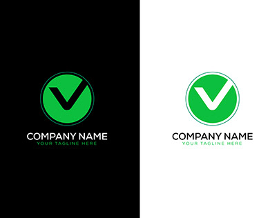 Simple v letter logo design