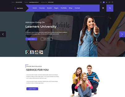 Learners Education PSD template