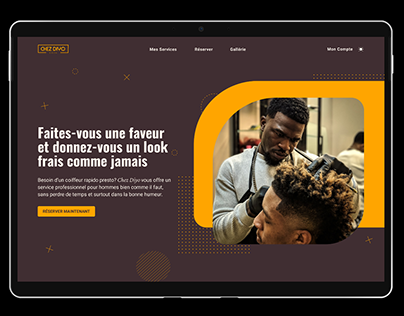 Chez Diyo barbershop website concept