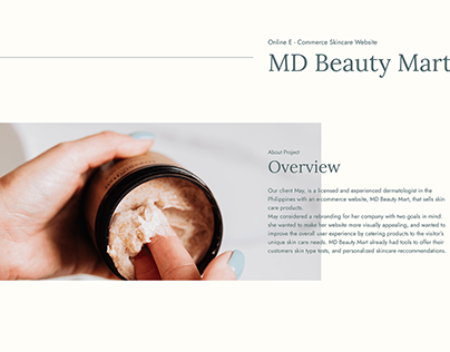 MD Beauty Mart - Online E-Commerce Skincare Website