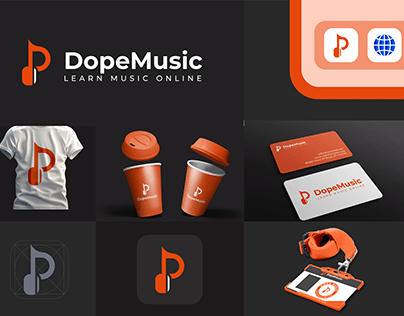 Dope Music Logo and Brand Identity design