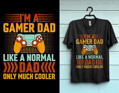 Gamer Dad Gaming Tshirt Design