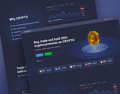 Crypto exchange landing page