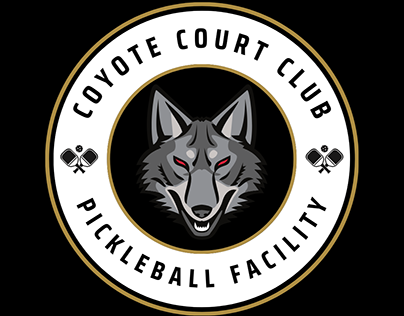 A logo for pickleball facility called Coyote Court Club