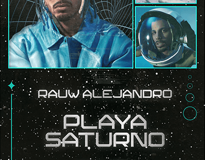 Rauw Alejandro Playa Saturno Poster