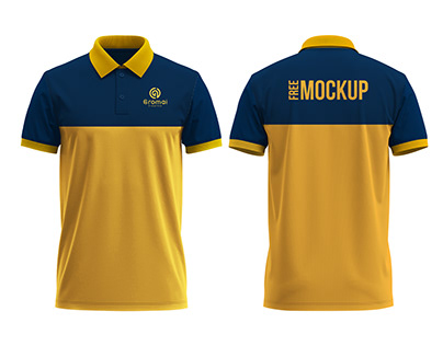 Front & Back Polo Shirt Mockup (High Resolution)