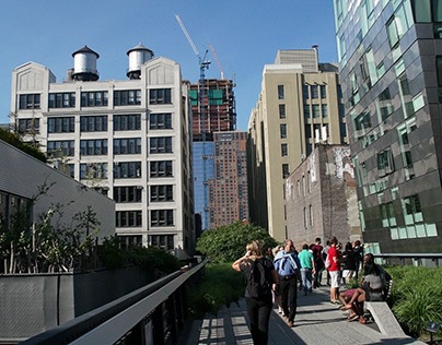 High Line Park, walk way NYC.