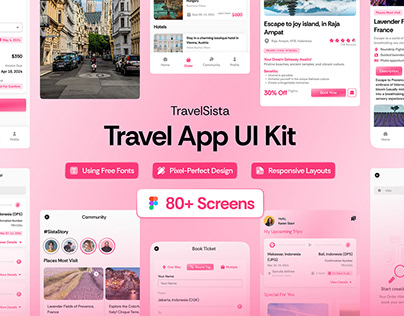 TravelSista - Travel App UI Kit