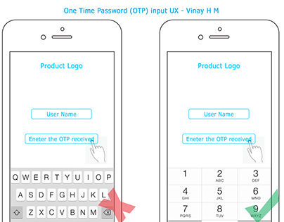 One Time Password (OTP) input UX - Vinay H M