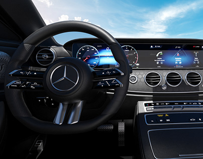 Mercedes Benz E Class AMG line interior render