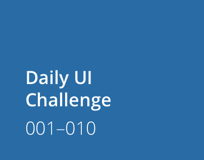 Daily UI Challenge. Day 1–10