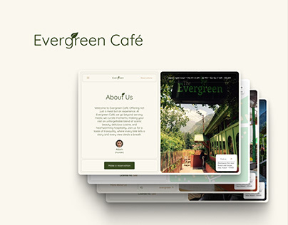 Evergreen Cafe - UI design