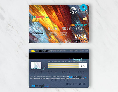 South Africa First National Bank (FNB) visa electron