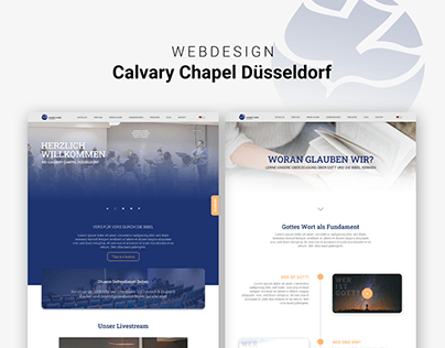 Entwurf einer Website für Calvary Chapel Düsseldorf