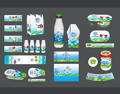 Dairy products corporate identity "Божі корівки"