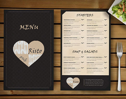 logo and menu for restaurant