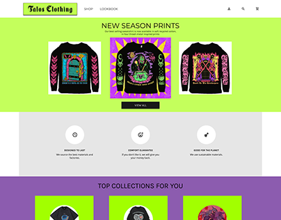 Responsive Website for Talos Clothing