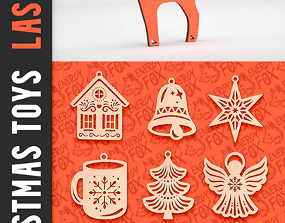 Christmas Toys ornaments for laser cut
