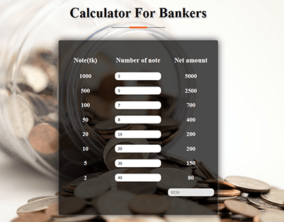 Calculator For Bankers WIth JS.