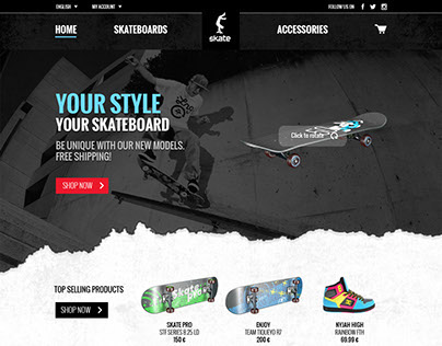 Skaters e-Shop Design proposal