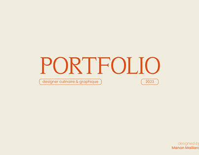 PORTFOLIO Design Culinaire & Graphique