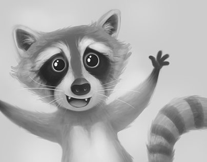 Raccoon Character Illustration